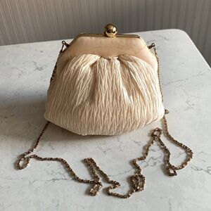 Stylish Gold and Cream Women's Bag